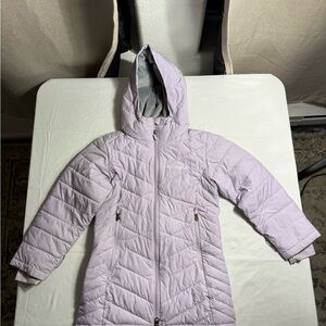 Columbia Girls Puffer Jacket Size XS (6) Coat Omni Heat Interchange Tech Purple